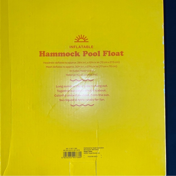 Sun Squad inflatable Hammock pool float - Picture 3 of 3